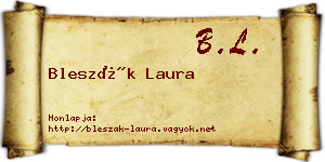 Bleszák Laura névjegykártya